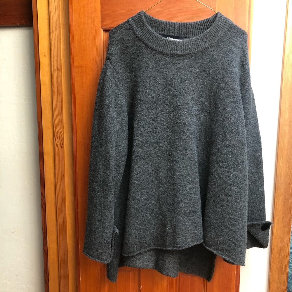 Zara knit grey oversized sweater